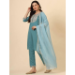 Picture of Elegant Silk Cadet Blue Readymade Salwar Kameez