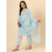 Picture of Silk Light Steel Blue Readymade Salwar Kameez