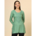 Picture of Radiant Rayon Dark Sea Green Kurtis & Tunic