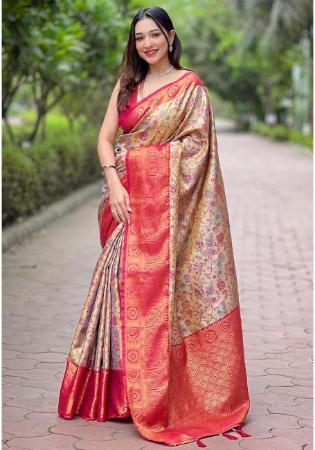 Picture of Lovely Silk Beige Saree