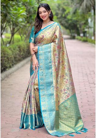 Picture of Delightful Silk Beige Saree