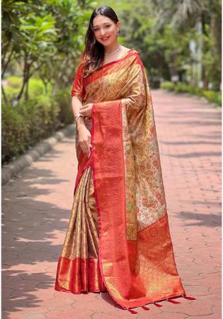 Picture of Shapely Silk Bisque Saree