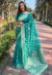 Picture of Beautiful Organza Dark Cyan Saree