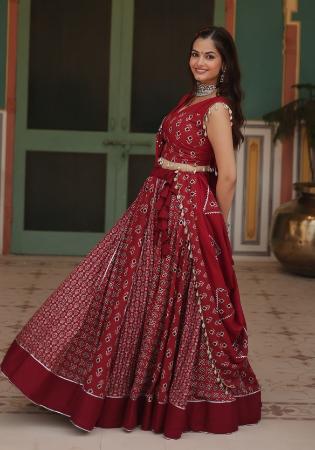 Picture of Beautiful Rayon Maroon Lehenga Choli