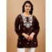 Picture of Enticing Rayon Saddle Brown Kurtis & Tunic