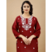 Picture of Pleasing Rayon Maroon Kurtis & Tunic