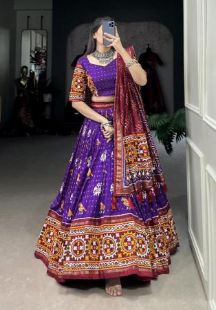 Picture of Ravishing Silk Dark Orchid Lehenga Choli