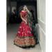 Picture of Superb Silk Fire Brick Lehenga Choli