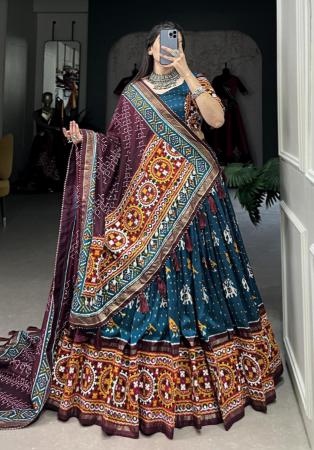 Picture of Graceful Silk Teal Lehenga Choli