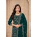 Picture of Georgette Dark Green Straight Cut Salwar Kameez