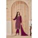 Picture of Stunning Georgette Pink Straight Cut Salwar Kameez