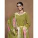 Picture of Charming Silk Olive Drab Straight Cut Salwar Kameez