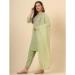 Picture of Delightful Silk Dark Khaki Readymade Salwar Kameez