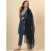 Picture of Sublime Silk Dark Slate Grey Readymade Salwar Kameez