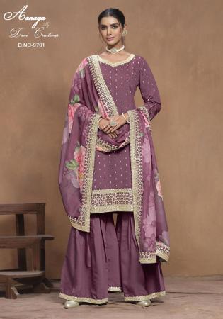 Picture of Lovely Silk Dim Gray Straight Cut Salwar Kameez