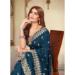 Picture of Elegant Georgette Dark Slate Blue Saree