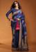 Picture of Sublime Satin & Silk Dark Slate Blue Saree