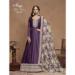 Picture of Lovely Silk Dim Gray Anarkali Salwar Kameez