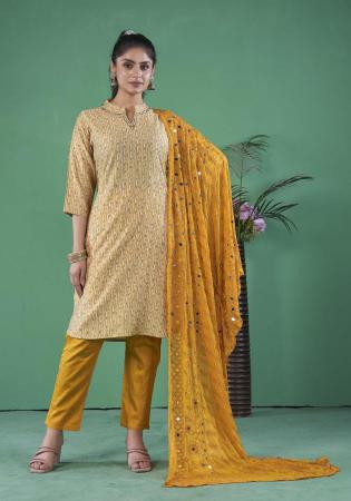 Picture of Taking Cotton Tan Readymade Salwar Kameez