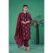 Picture of Pretty Silk Maroon Readymade Salwar Kameez