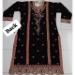 Picture of Marvelous Chiffon Black Straight Cut Salwar Kameez