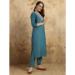 Picture of Pleasing Chiffon Cadet Blue Readymade Salwar Kameez