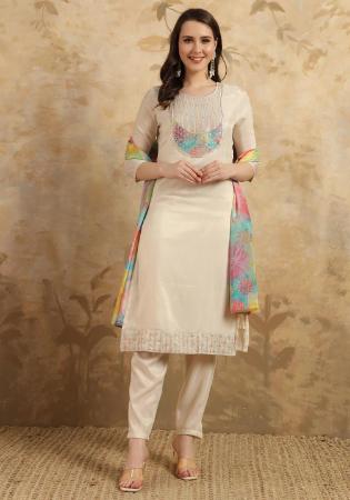 Picture of Taking Chiffon Beige Readymade Salwar Kameez