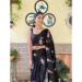 Picture of Well Formed Georgette Black Saree