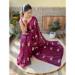 Picture of Gorgeous Georgette Fire Brick Saree