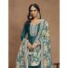 Picture of Exquisite Silk Teal Anarkali Salwar Kameez