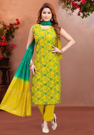 Picture of Splendid Silk Golden Rod Readymade Salwar Kameez