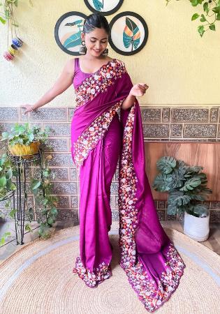 Picture of Excellent Silk Maroon Saree