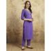 Picture of Well Formed Chiffon Slate Blue Readymade Salwar Kameez