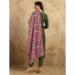 Picture of Chiffon Dark Olive Green Readymade Salwar Kameez