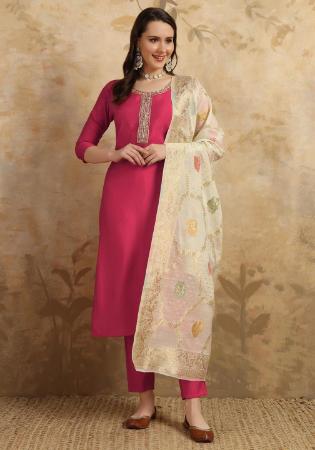 Picture of Lovely Chiffon Brown Readymade Salwar Kameez