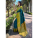 Picture of Superb Silk Teal Saree