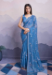 Picture of Fine Chiffon Steel Blue Saree