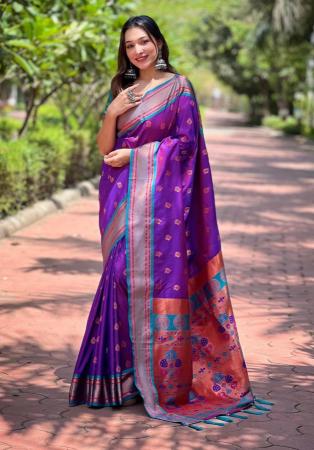 Picture of Charming Silk Dark Orchid Saree