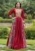 Picture of Enticing Rayon & Cotton Maroon Party Wear Gown