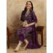 Picture of Well Formed Chiffon Brown Readymade Salwar Kameez