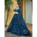 Picture of Georgette & Net Midnight Blue Lehenga Choli