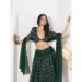 Picture of Ravishing Georgette & Net Dark Green Lehenga Choli