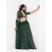 Picture of Ravishing Georgette & Net Dark Green Lehenga Choli