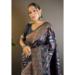 Picture of Classy Silk Navy Blue Saree