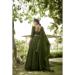 Picture of Georgette & Net Dark Olive Green Lehenga Choli