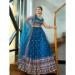 Picture of Good Looking Georgette & Net Teal Lehenga Choli