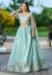 Picture of Georgette & Net Dark Sea Green Lehenga Choli