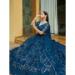 Picture of Gorgeous Georgette & Net Navy Blue Lehenga Choli