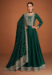 Picture of Nice Silk Sea Green Anarkali Salwar Kameez