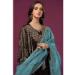 Picture of Ideal Georgette Black Straight Cut Salwar Kameez